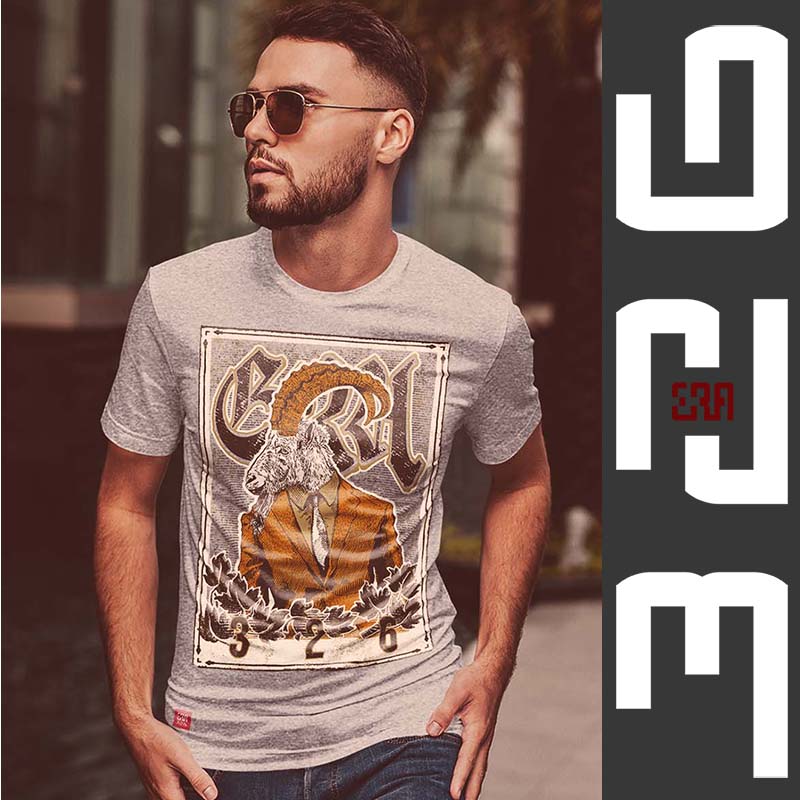 Hombre con Playera gris cabra era326